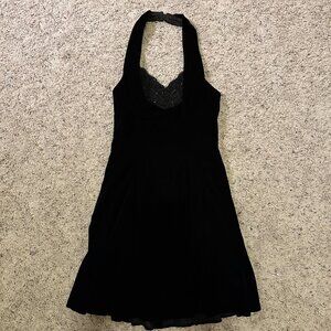 Vintage formal dress - Zum Zum - Black velvet with bustline detailing